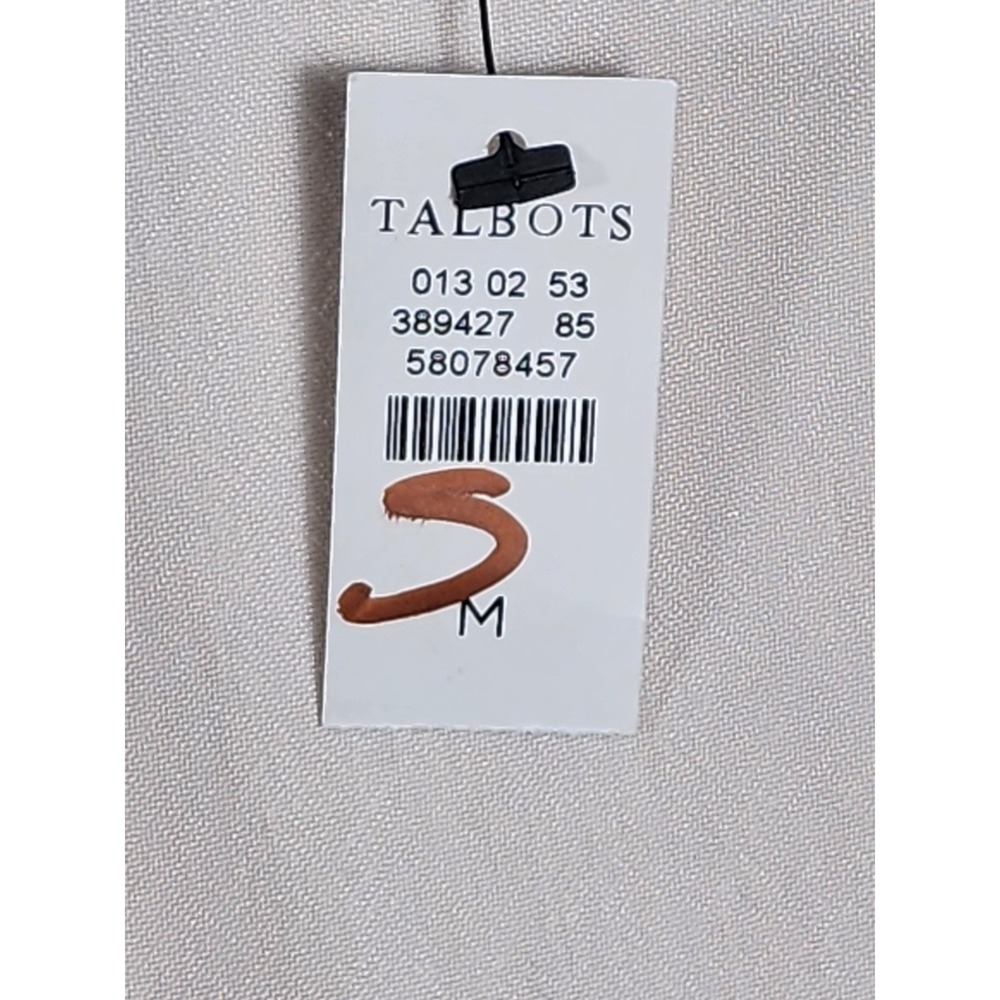 Talbots NWT Women M Leopard Print Cotton Knit Top Brown Ivory Casual Chic Safari - Picture 3 of 6
